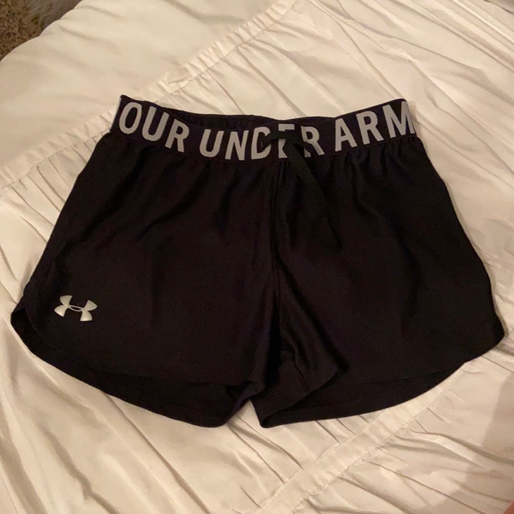 Black under armor kids shorts